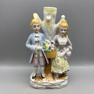Porcelain Figurine Victorian Boy & Girl Hand Painted Decor